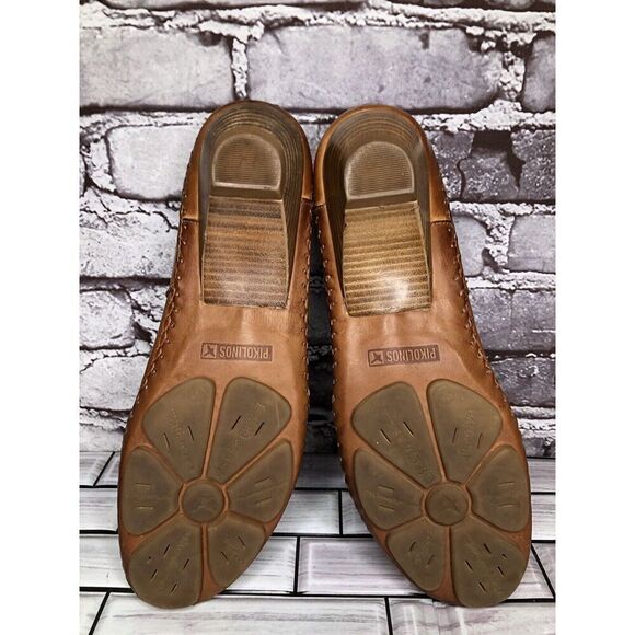 Pikolinos Brown Leather Cut Out Floral Pump Heel Shoes Women’s Sz 41EU/10.5M US - Picture 10 of 16